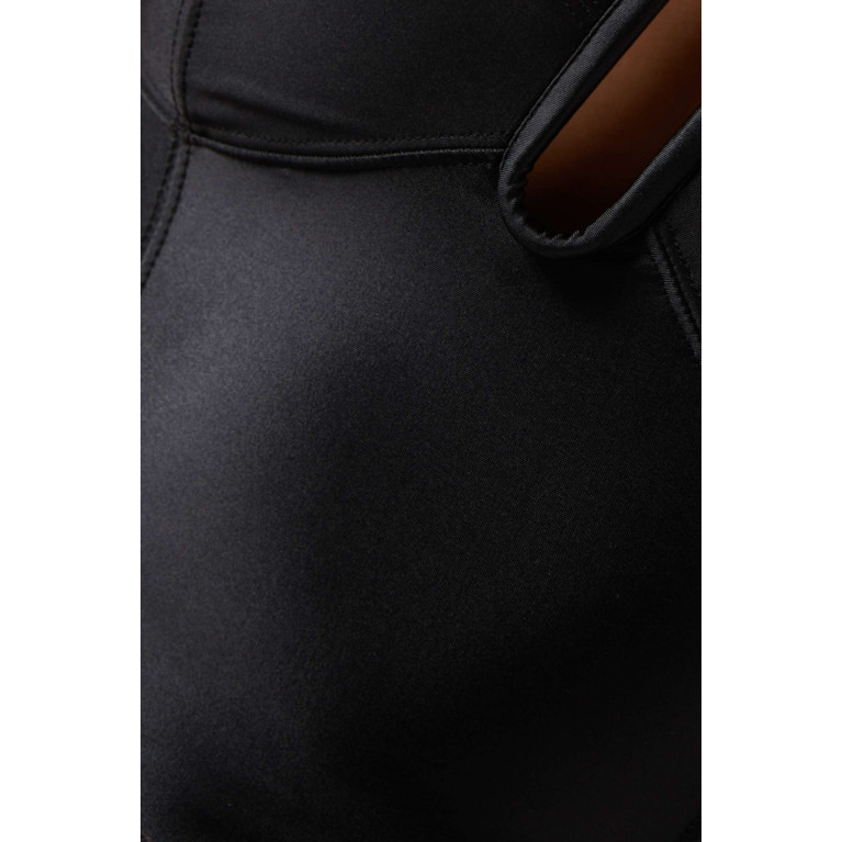 Good American - U Corset Bodysuit in Satin Black