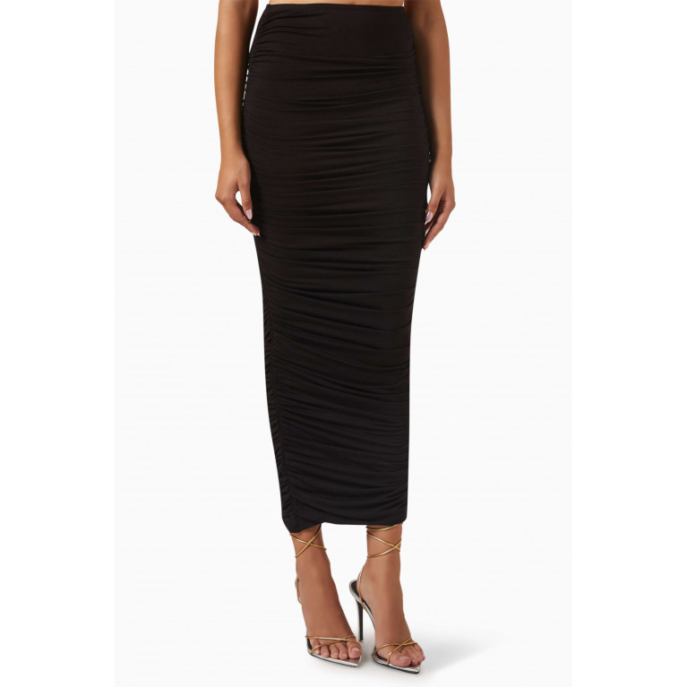 Good American - Ruched Maxi Skirt