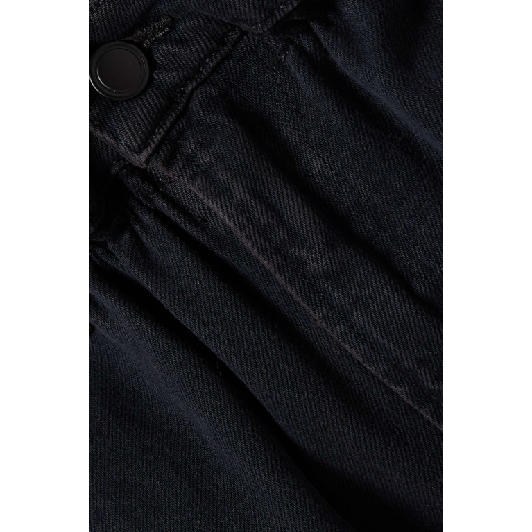 Good American - Paperbag Shorts in Denim Black