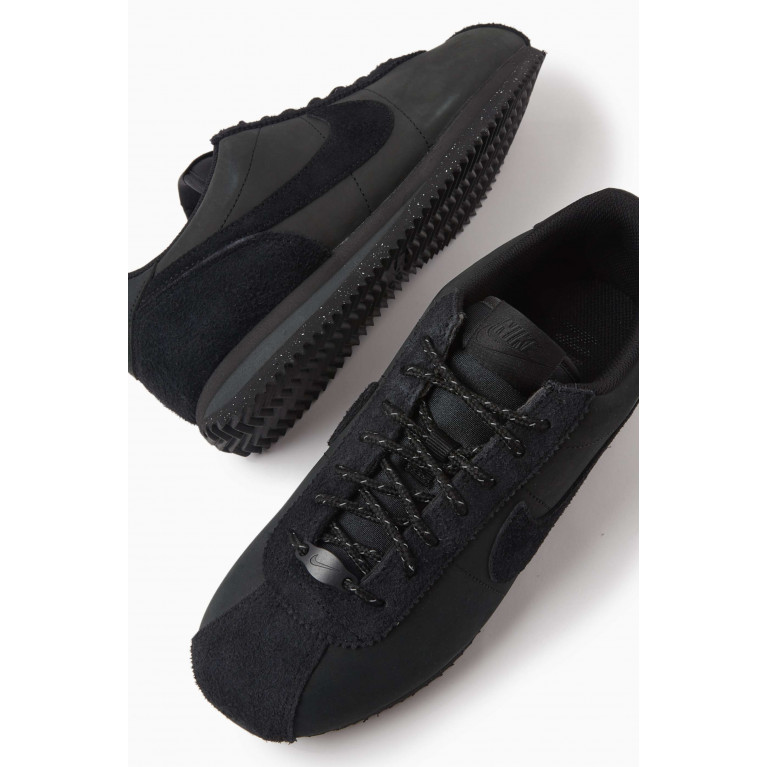 Nike - Cortez Low-top Sneakers in Leather & Hairy Suede