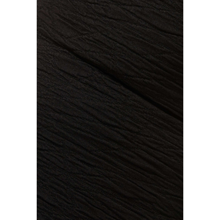 Good American - Wide Scrunchie Midi Dress Black