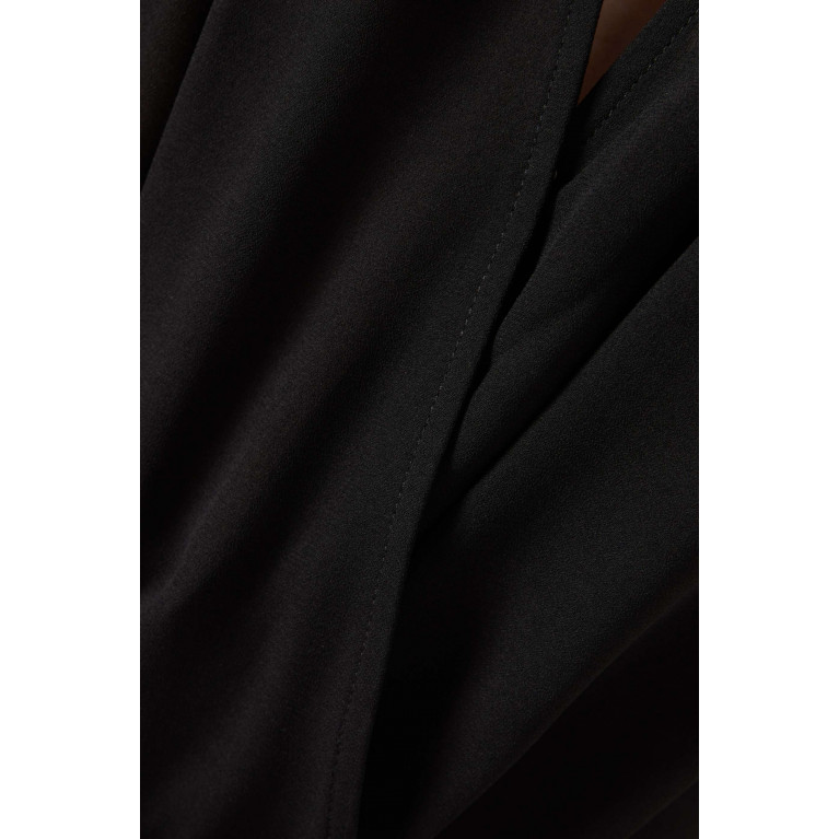 Good American - Georgette Wrap Bodysuit in Satin Black