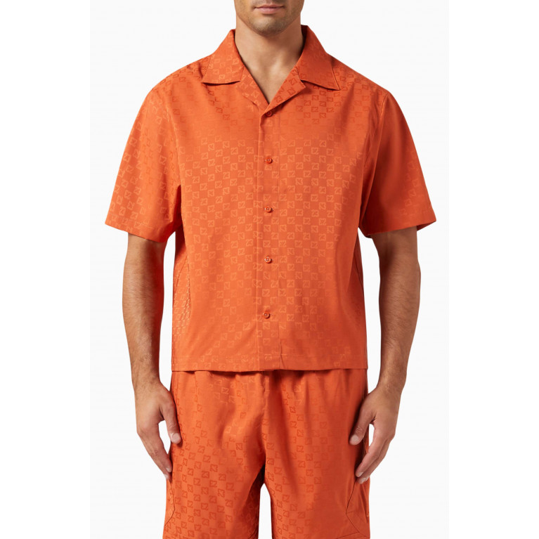 Jordan - Camp Collar Shirt in Nylon Orange
