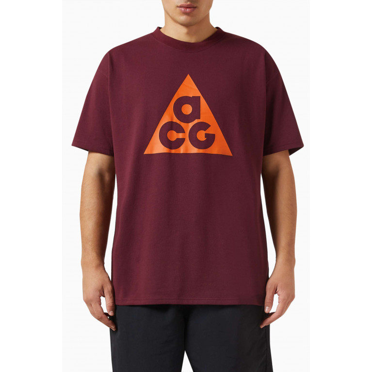 Nike - ACG T-shirt in Cotton Jersey Red