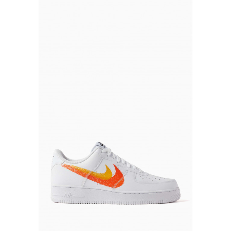Nike - Air Force 1 '07 Spray Paint Swoosh Sneakers in Leather