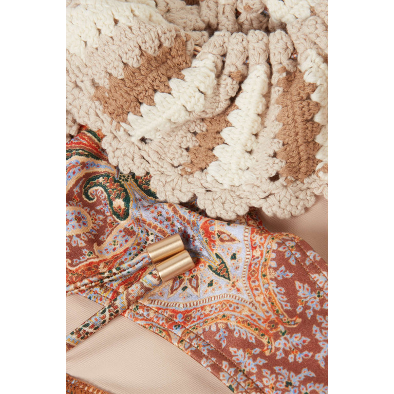 Zimmermann - Devi Stripe Crochet Bikini Set in Cotton