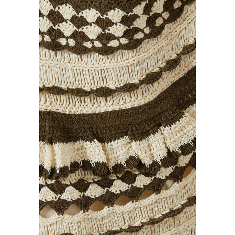 Zimmermann - Devi Crochet Frill Dress in Cotton