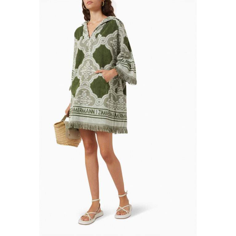 Zimmermann - Chintz Hooded Towel Mini Dress in Cotton