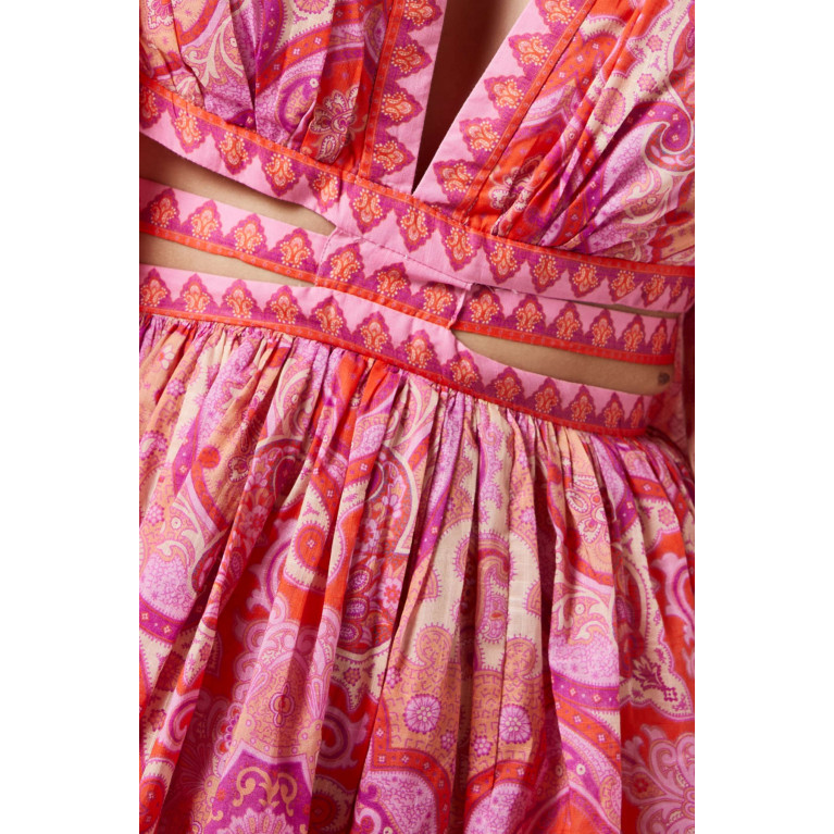 Zimmermann - Halycon Tie-front Mini Dress in Cotton-voile
