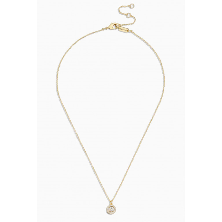 Coach - Pave Halo Pendant Necklace in Metal