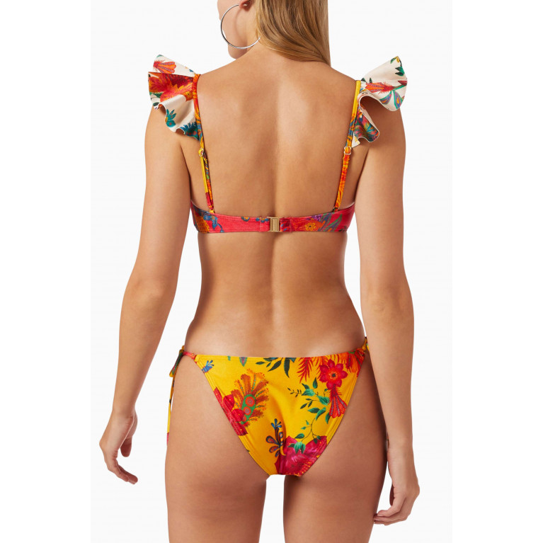 Zimmermann - Ginger Frill Shoulder Bikini Set in lycra