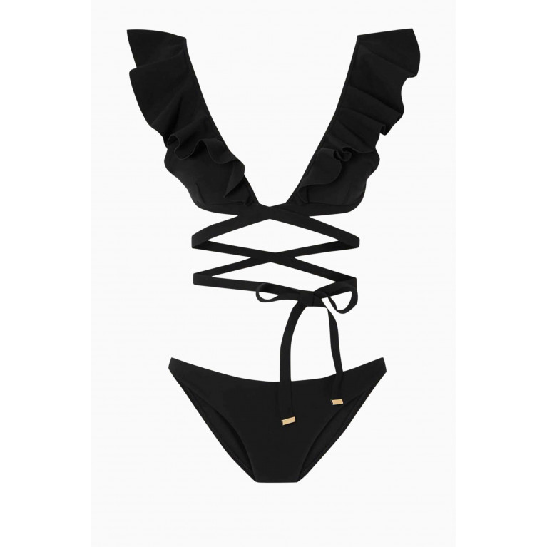 Zimmermann - Halcyon Wrap Ruffle Bikini Set