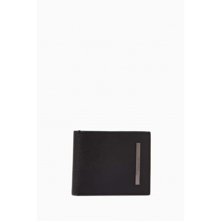 Calvin Klein - Modern Metal Logo Bi-fold Wallet in Leather