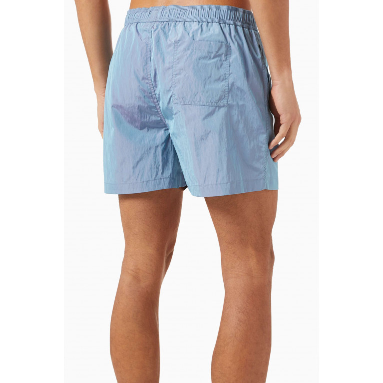 Calvin Klein - Logo Swim Shorts in Nylon Blue