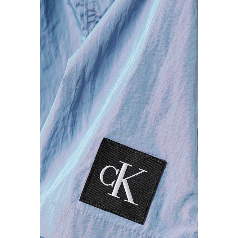 Calvin Klein - Logo Swim Shorts in Nylon Blue