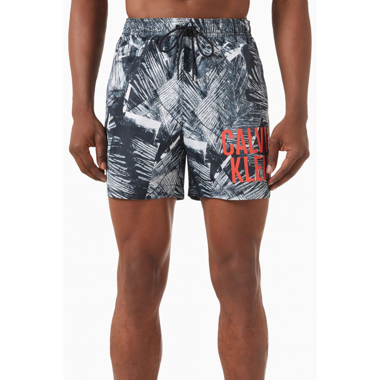 Calvin Klein - Botanical Print Drawstring Swim Shorts