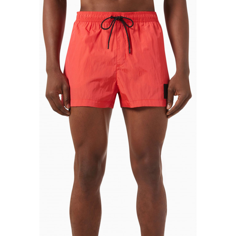 Calvin Klein - Short Drawstring Swim Shorts Red
