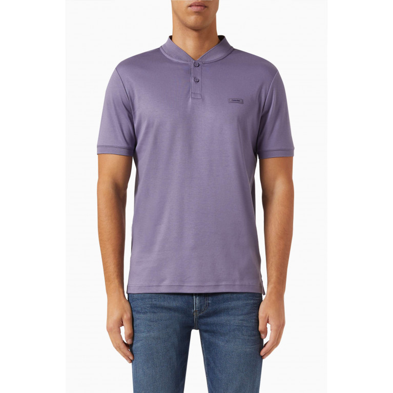 Calvin Klein - Stand-collar Polo Shirt in Cotton