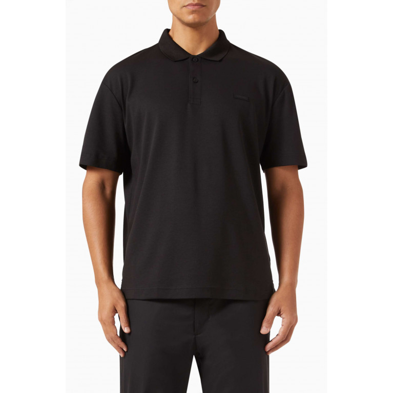Calvin Klein - Logo Tape Polo Shirt in Cotton Jersey