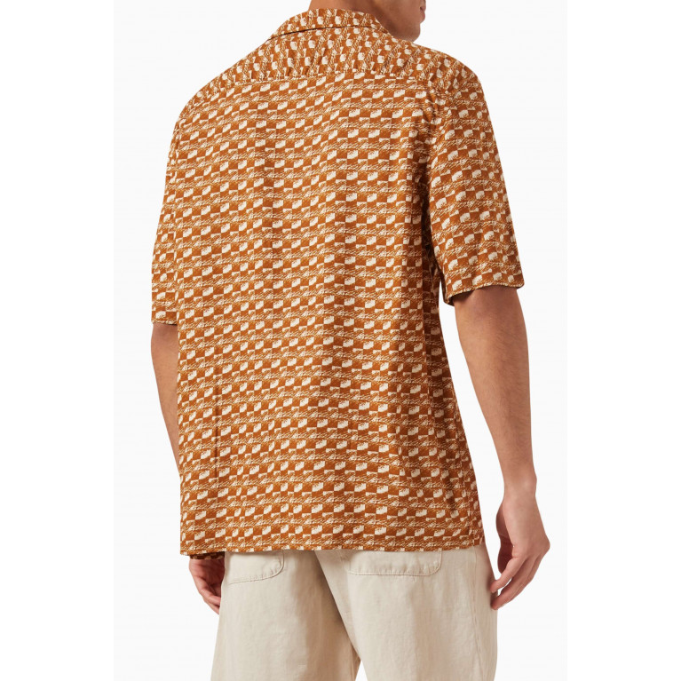 Calvin Klein - Bowling Shirt in Viscose Brown