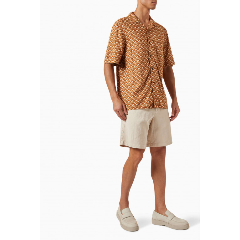 Calvin Klein - Bowling Shirt in Viscose Brown