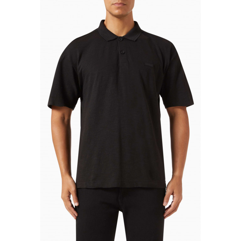 Calvin Klein - Polo Shirt in Cotton Blend Black