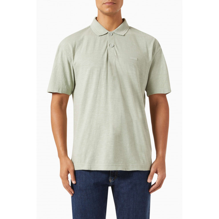 Calvin Klein - Polo Shirt in Cotton Blend Green