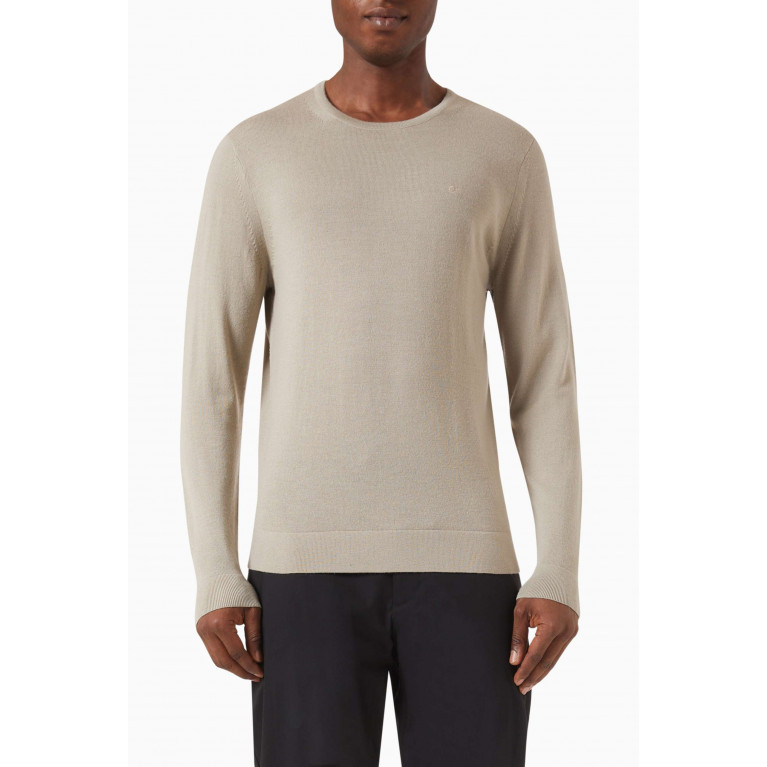 Calvin Klein - Merino Crewneck Sweater in Merino Wool