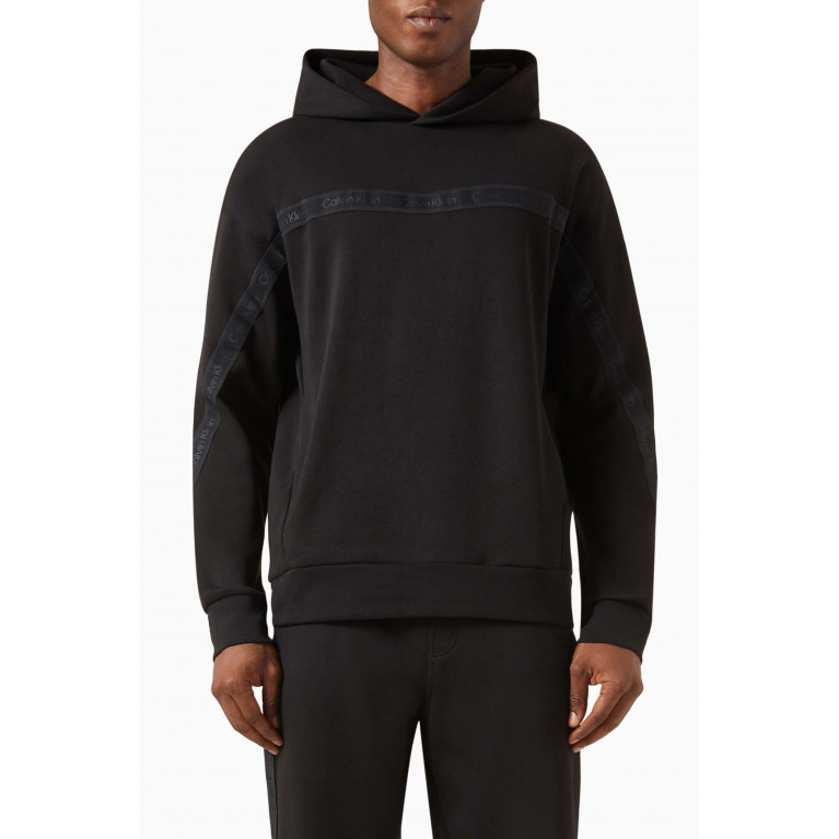 Calvin Klein - Logo Tape Hooded Sweatshirt in Cotton Blend