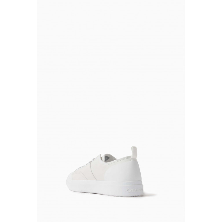 Calvin Klein - Court Cupsole Sneakers in Leather White