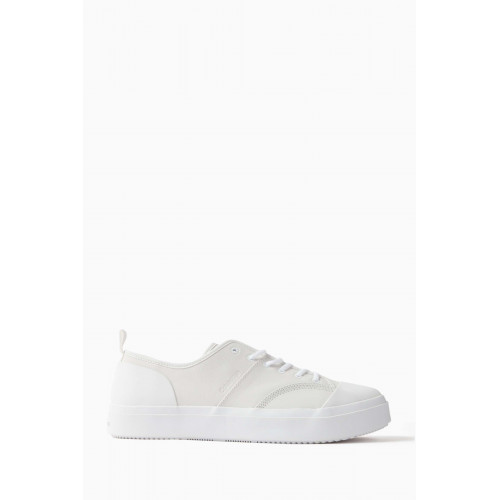 Calvin Klein - Court Cupsole Sneakers in Leather White