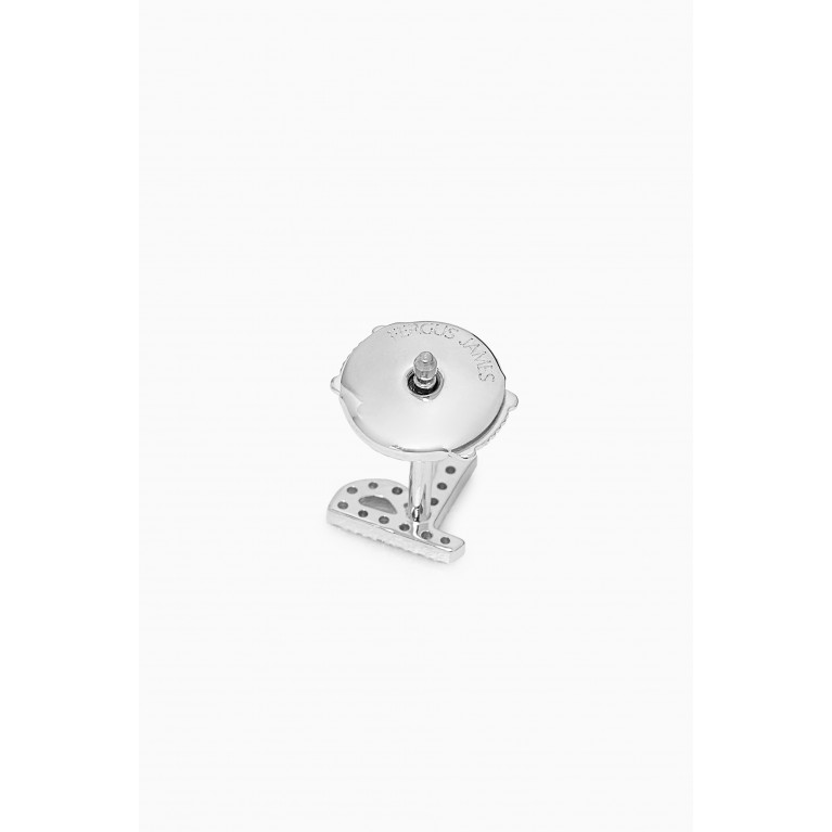 Fergus James - ط Arabic Letter Diamond Single Stud Earring in 18kt White Gold