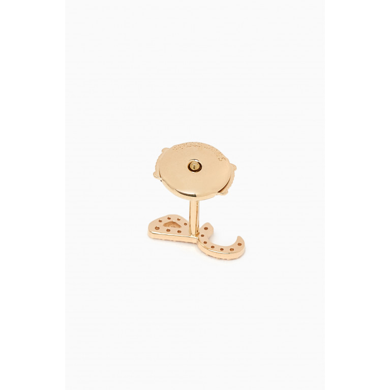 Fergus James - ص Arabic Letter Diamond Single Stud Earring in 18kt Gold