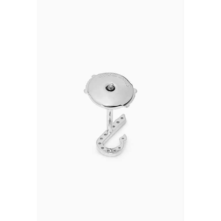 Fergus James - ك Arabic Letter Diamond Single Stud Earring in 18kt White Gold