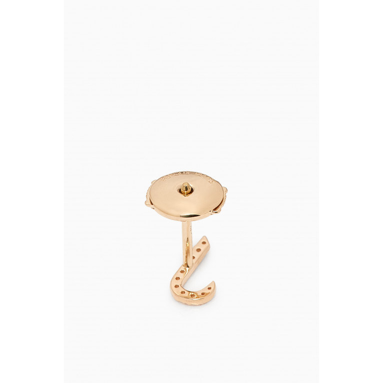 Fergus James - ل Arabic Letter Diamond Single Stud Earring in 18kt Yellow Gold
