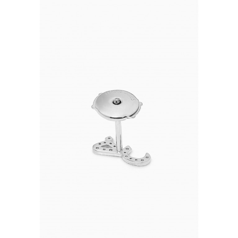 Fergus James - ض Arabic Letter Diamond Single Stud Earring in 18kt White Gold