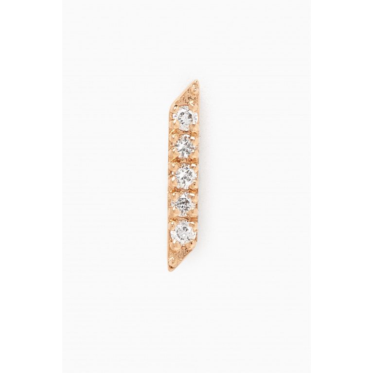 Fergus James - ا Arabic Letter Diamond Single Stud Earring in 18kt Yellow Gold