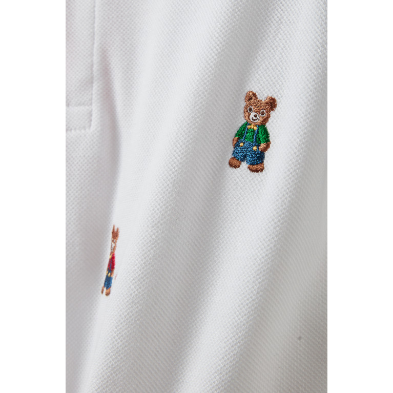 Miki House - Pucci Bear Polo Shirt in Cotton Piqué