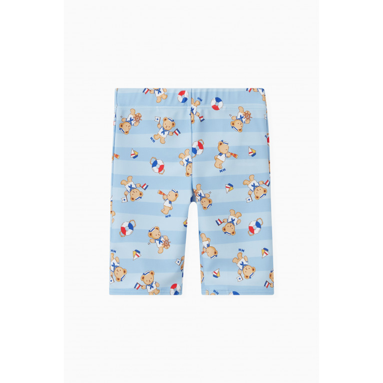 Miki House - Teddy Print Swim Shorts
