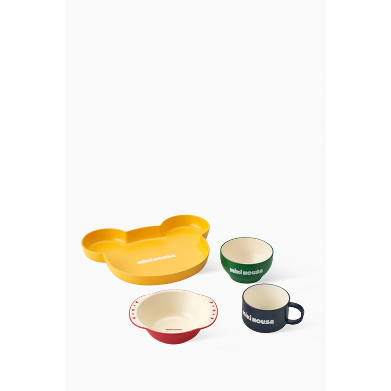 Miki House - Bear Tablewear Set in Synthetic Lacquerware