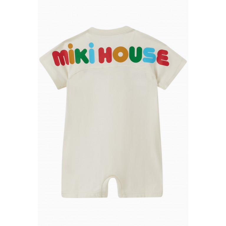 Miki House - Logo Romper in Cotton