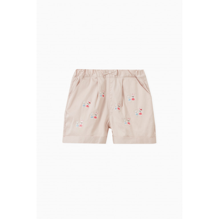 Miki House - Hoppity Usako Bunny Shorts in Cotton Blend Pink