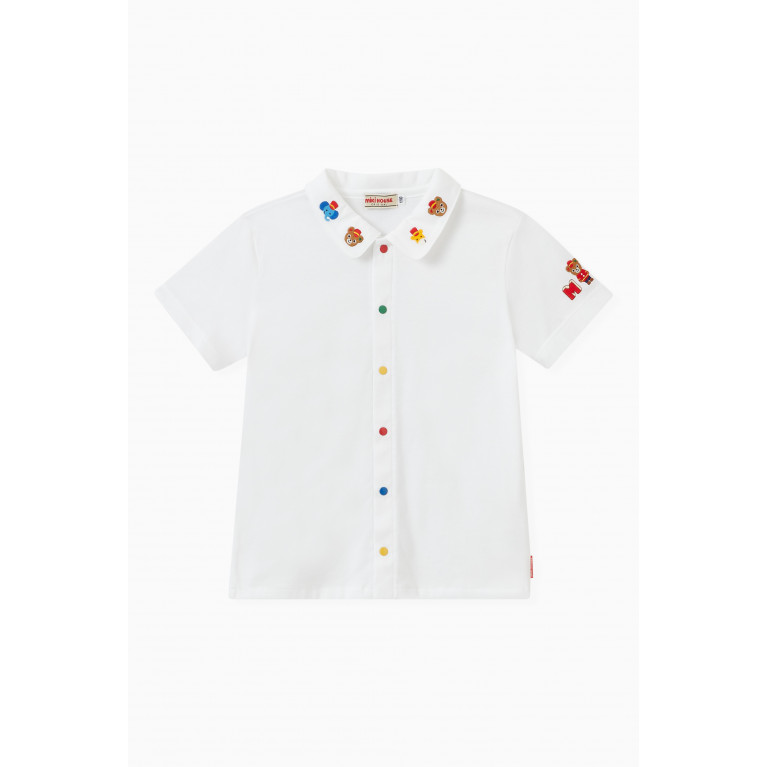 Miki House - Pucchi Embroidery Blouse in Cotton