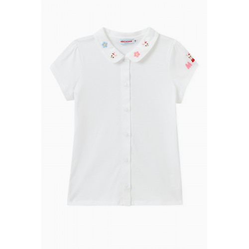 Miki House - Usako Embroidery Blouse in Cotton