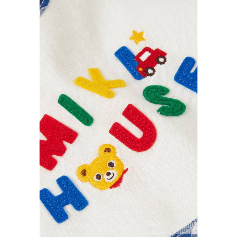 Miki House - Logo Bib in Cotton Multicolour
