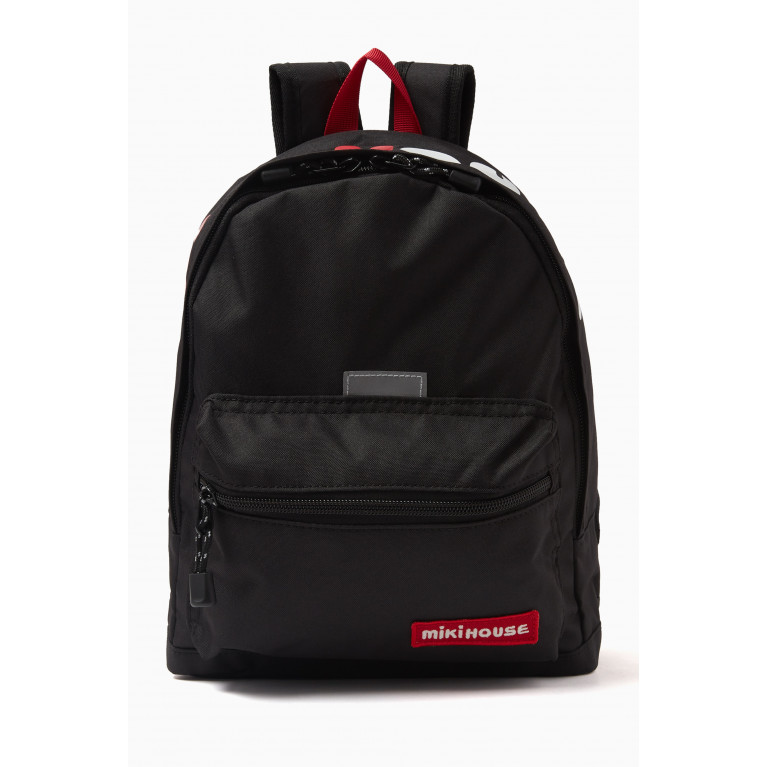 Miki House - Logo Backpack in Tech Fabric Black