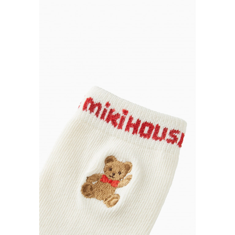 Miki House - Bear Tennis Socks in Cotton