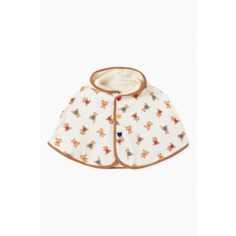 Miki House - Reversible My Little Teddy Poncho in Soft Terry Jersey