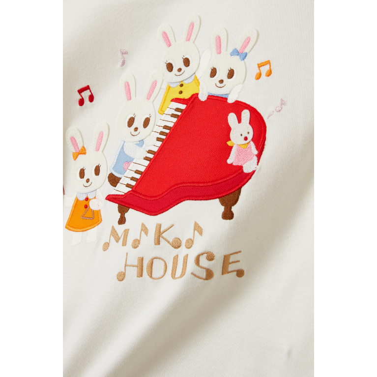 Miki House - Bunny Print Top in Cotton