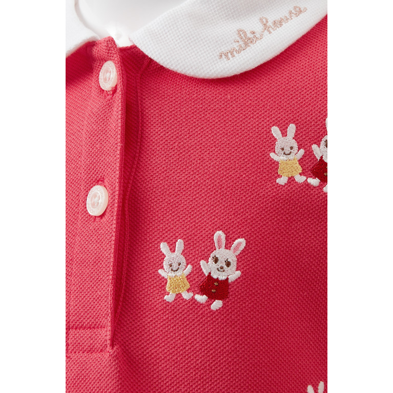 Miki House - Bunny-print Dress in Cotton